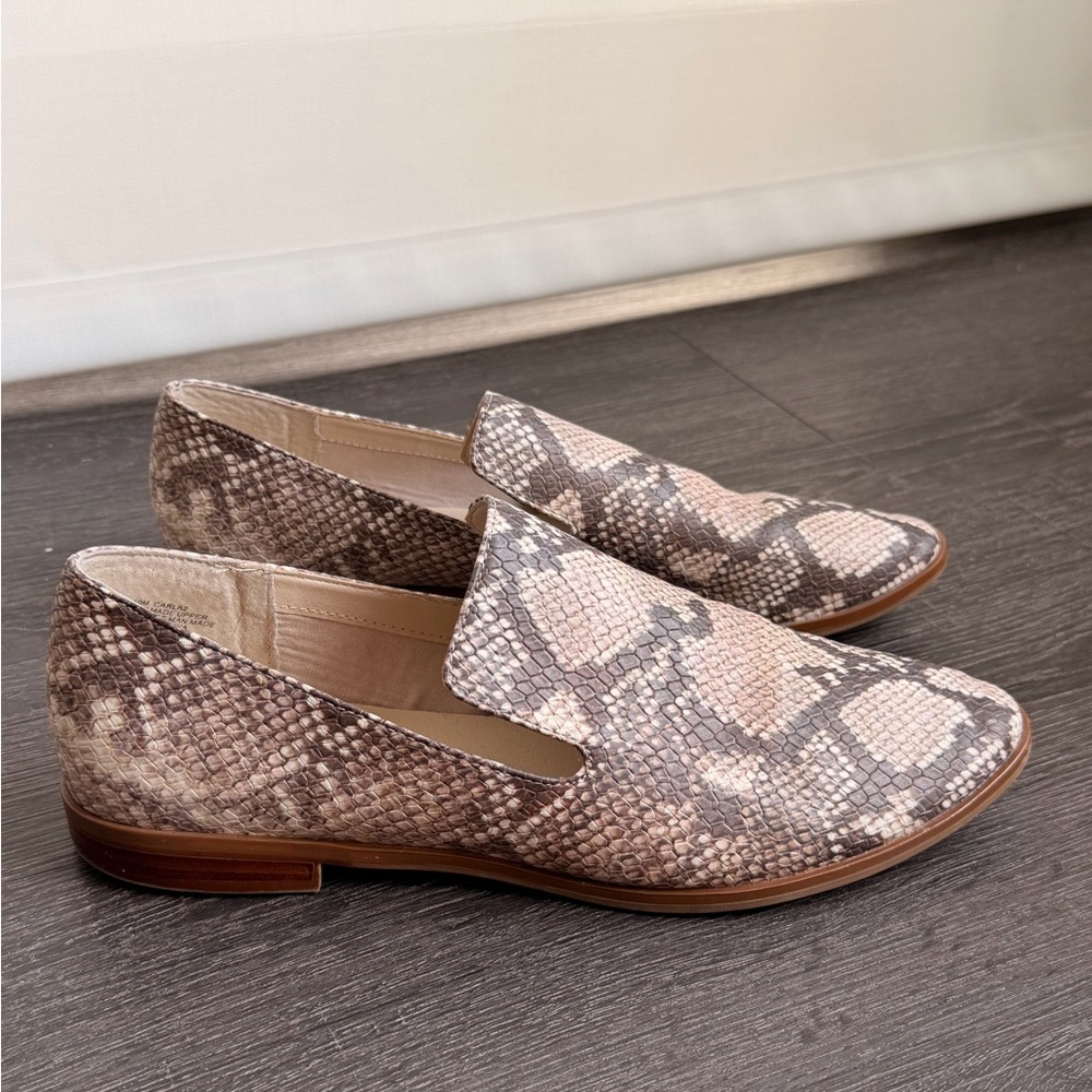 Crown Vintage Brown Snakeskin Loafers